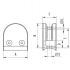 Glasklemme V4A, Glasstärke 6,0 bis 10,0 mm, Ø 33,7 / 38,1 / 42,4 – Ansicht 3