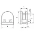 Glasklemme V4A, Glasstärke 6,0 bis 10,0 mm, Ø 33,7 / 38,1 / 42,4 – Ansicht 3
