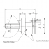 Punkthalter V4A, Glasstärke max. 18 mm, Ø 30 / 33,7 / 42,4 – Ansicht 3